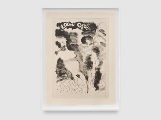 Robert Colescott Print: "Local Color" (1997)